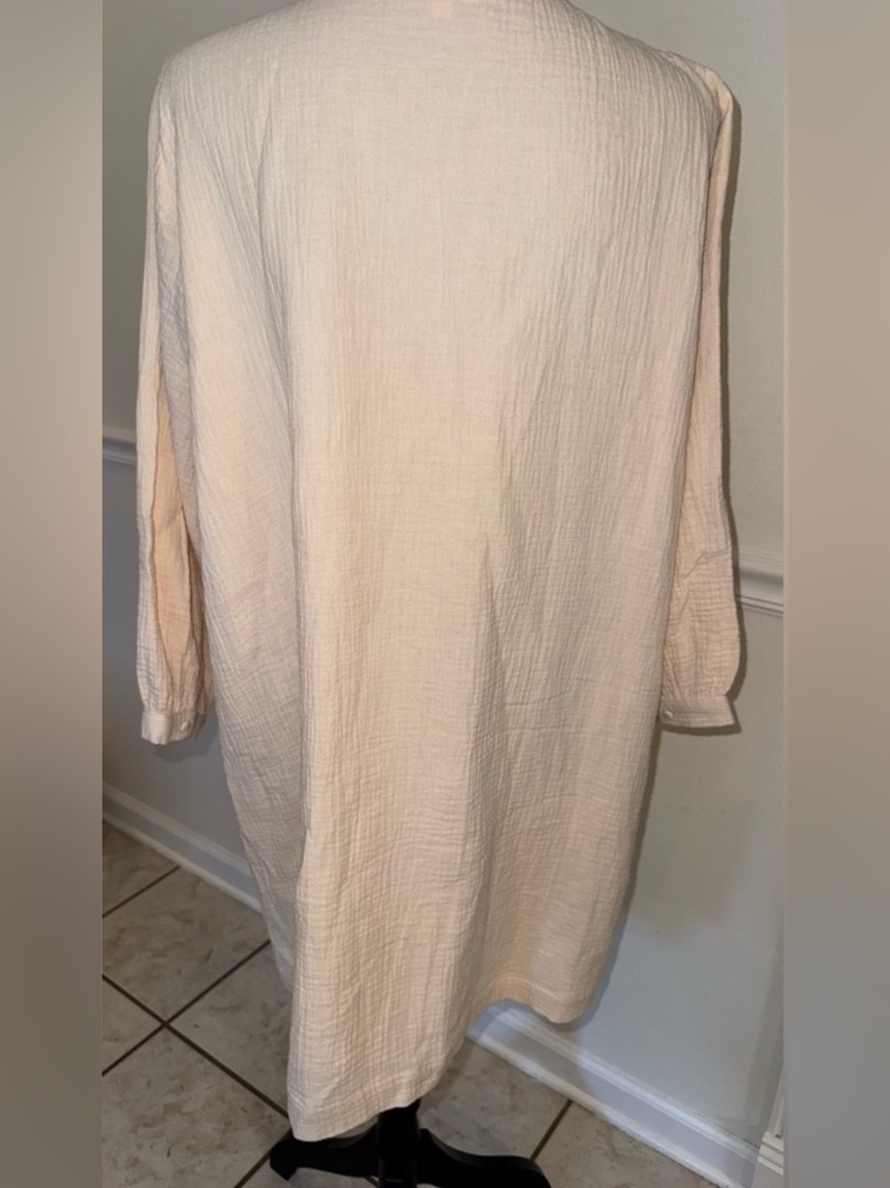 Umgee Large NWOT Cream Boho Tunic with Tassel Detail Hippie Natural Girl (B4) - Picture 3 of 5